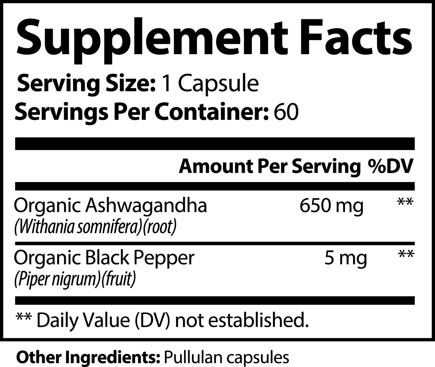 Ashwagandha Dietary Supplements